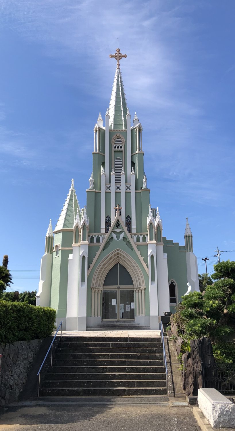 Xavier Memorial Church overlooking Hirado