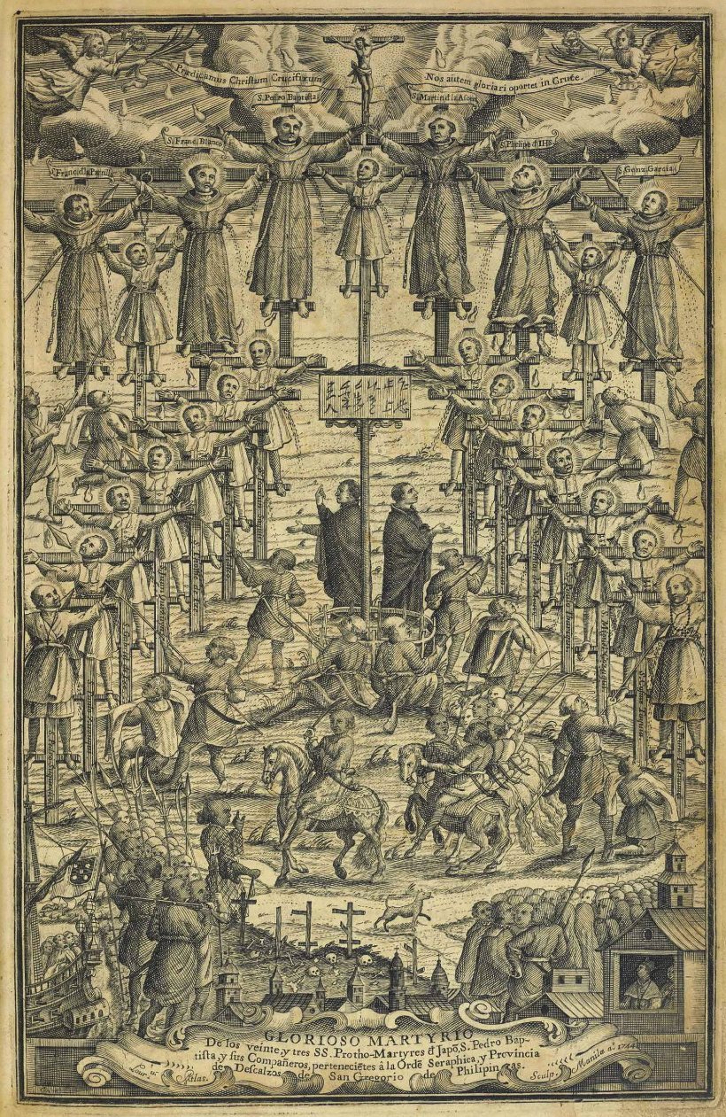Historical illustration of Pedro Bautista and Franciscan companions